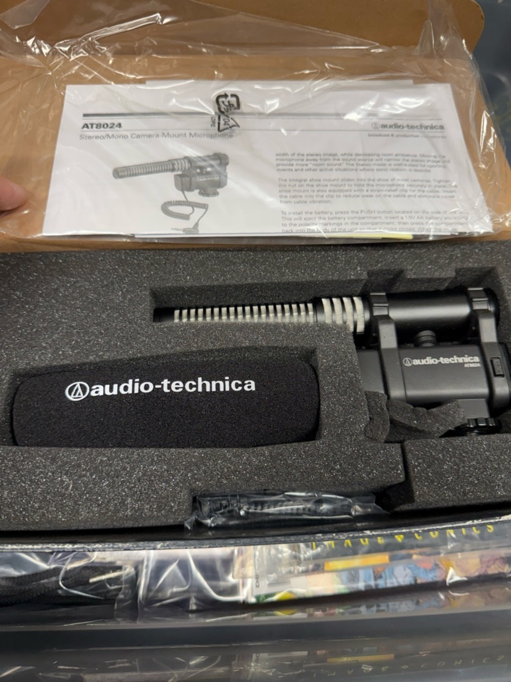 Audio-Technica Black On-Camera Shotgun Microphone with Windshield